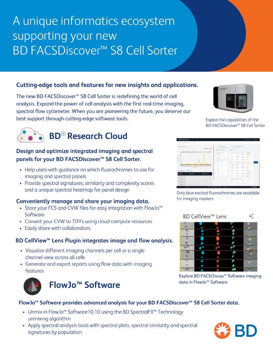 Informatics ecosystem supporting BD FACSDiscover S8